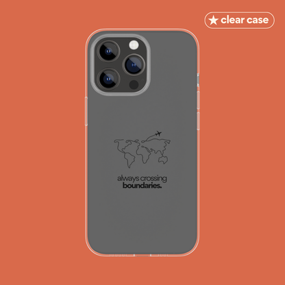 Travel Crossing Boundaries | Clear Phone Case